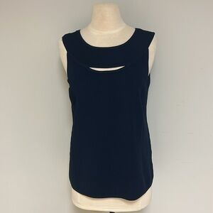 Per Se by Carlisle Fitted Black Cut-Out Tank, Size L